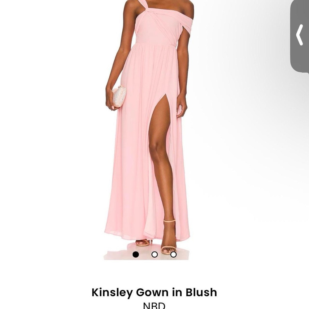 NBD Blush One-Shoulder Dress